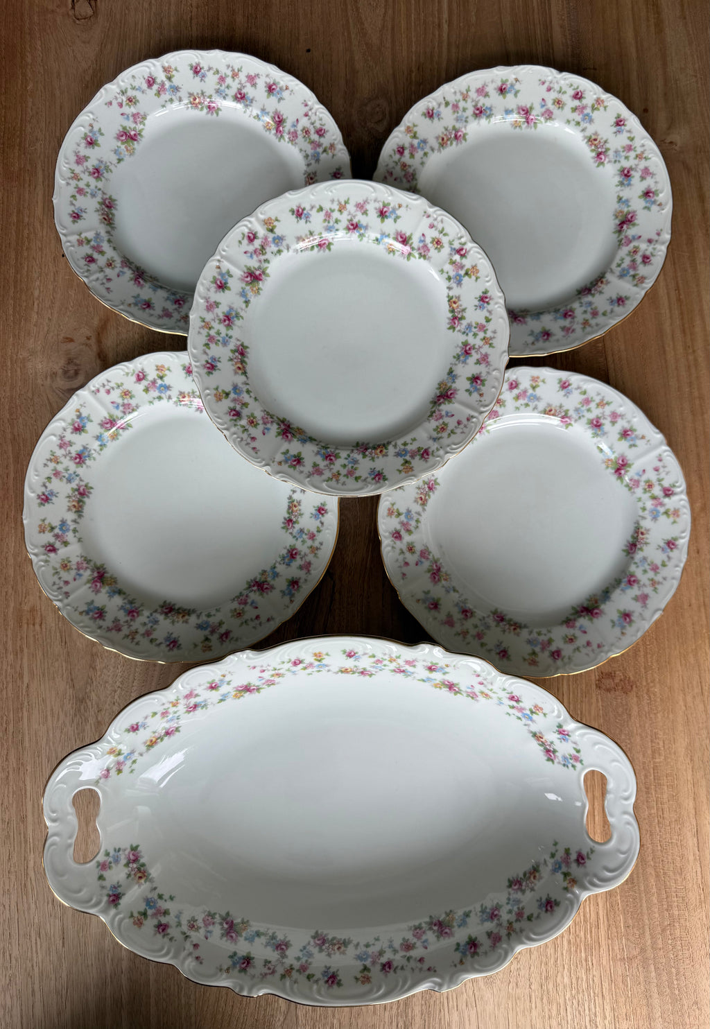 'petite rose' serviesset (6 delig)